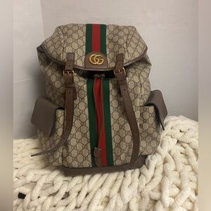 Authentic Gucci Ophidia Monogram Backpack with VTG Double G